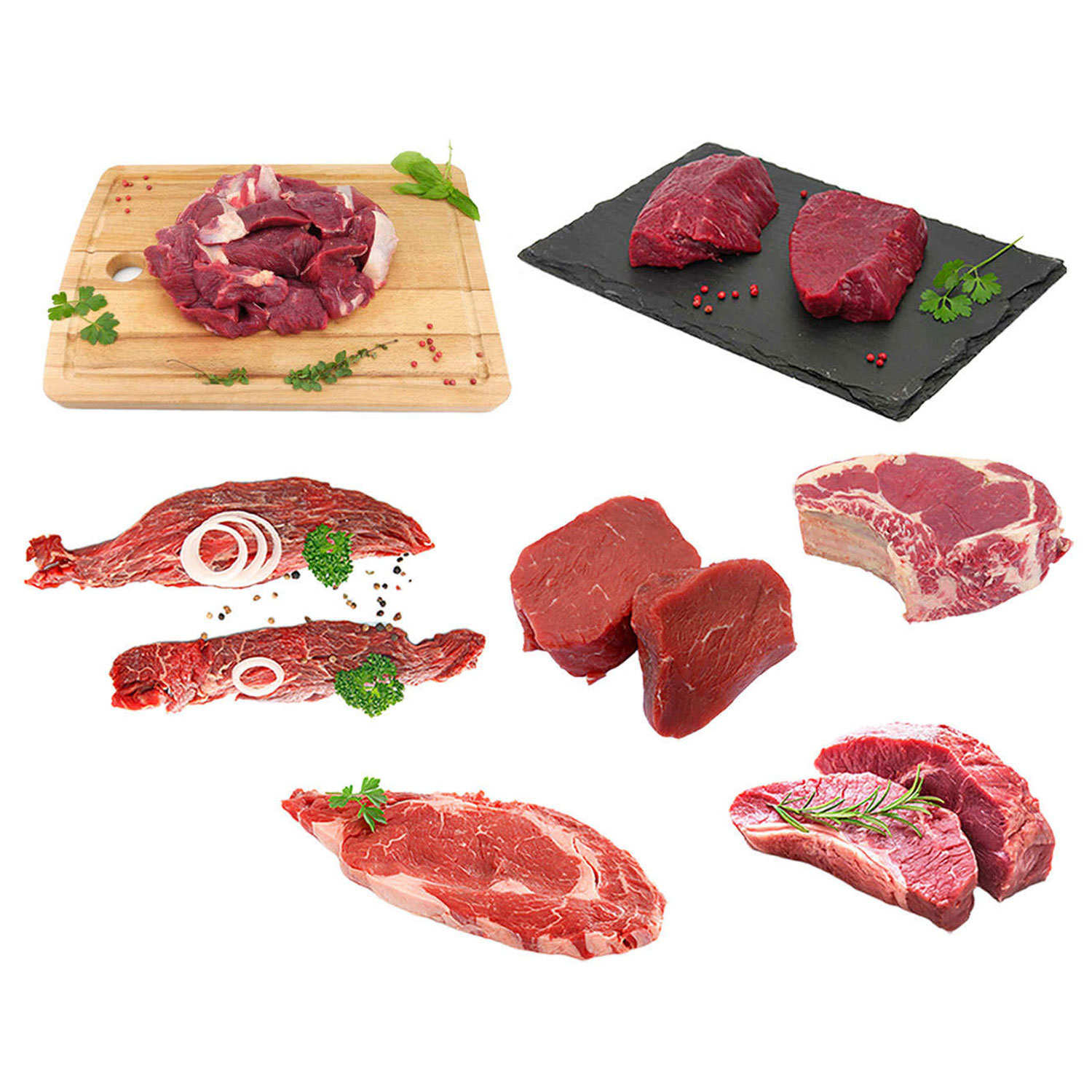 Colis Bœuf d'Aubrac à braiser et à griller (8kg) Languedoc Lozère Viande