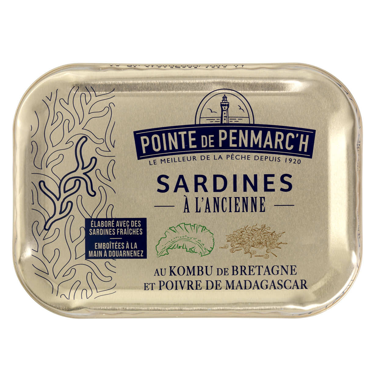 Old fashioned sardines with kombu from Brittany and pepper from Madagascar La pointe de Penmarc