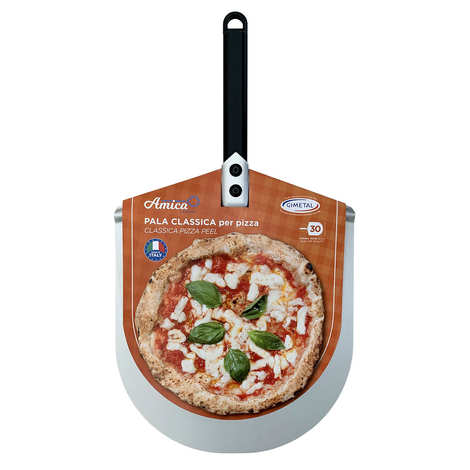 Aluminium pizza peel cm. 36 x 36 x 170h