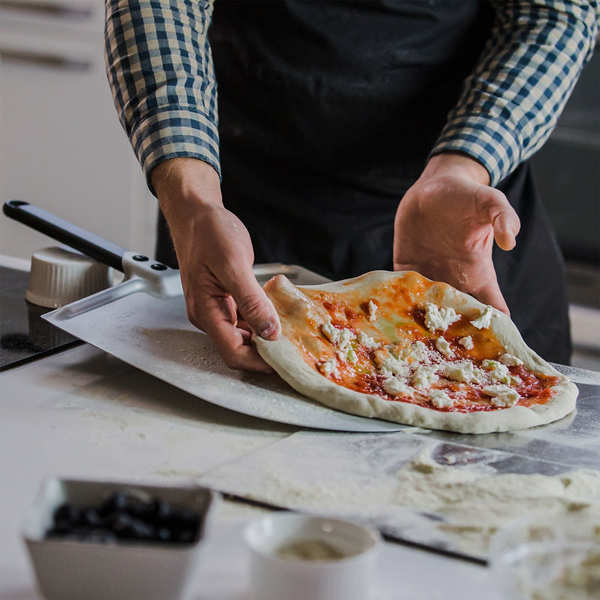 Set à pizza professionnel, pelle ø 33 - 7 ustensiles Gi.Metal