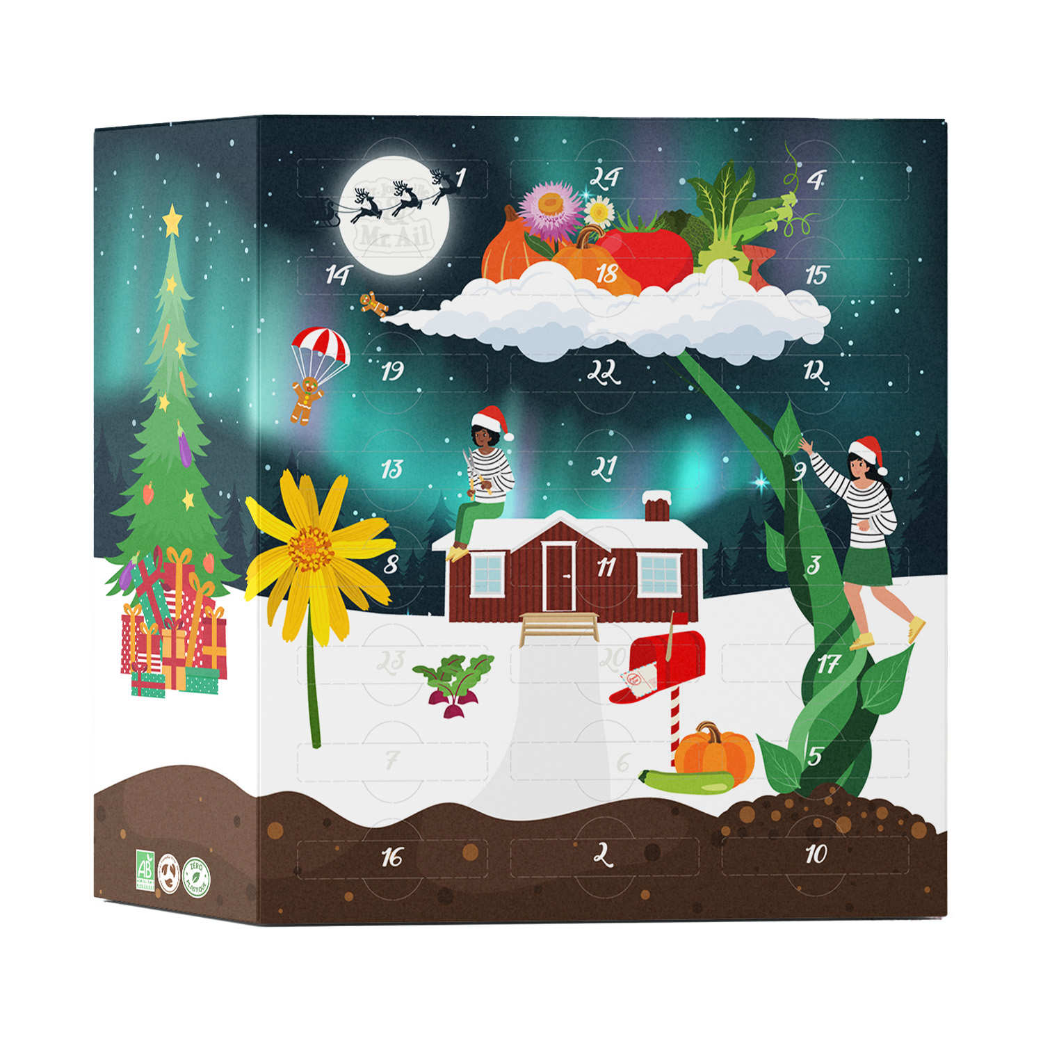 Vegetable Garden Advent Calendar Dr. Jonquille & Mr. Ail