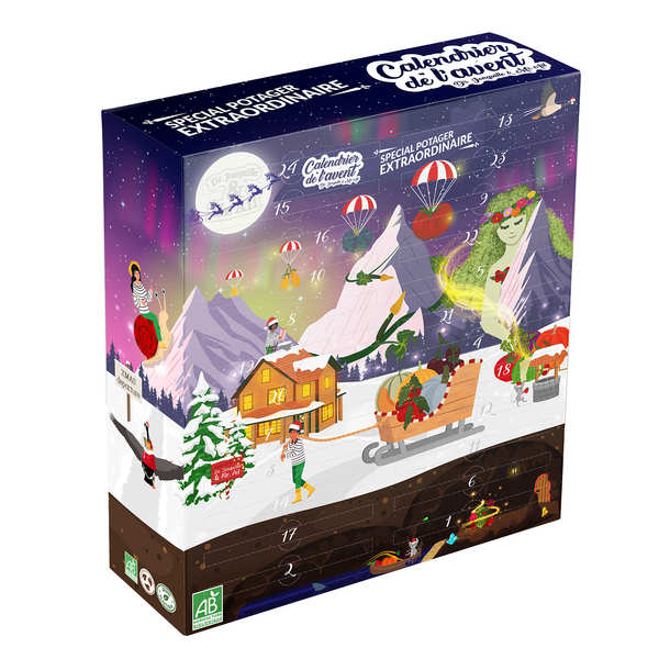Calendrier de l'Avent Potager Dr. Jonquille & Mr. Ail - cases ouvertes