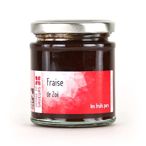 Confiture allégée en sucre fraise de Zoë BIO - Voyage en Saveurs