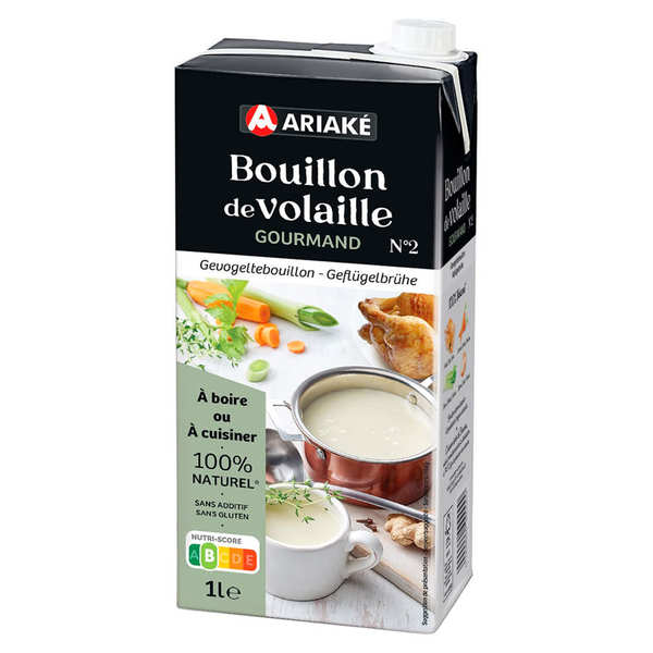 Bouillon de volaille Gourmand Ariake En brique prêt à l'emploi