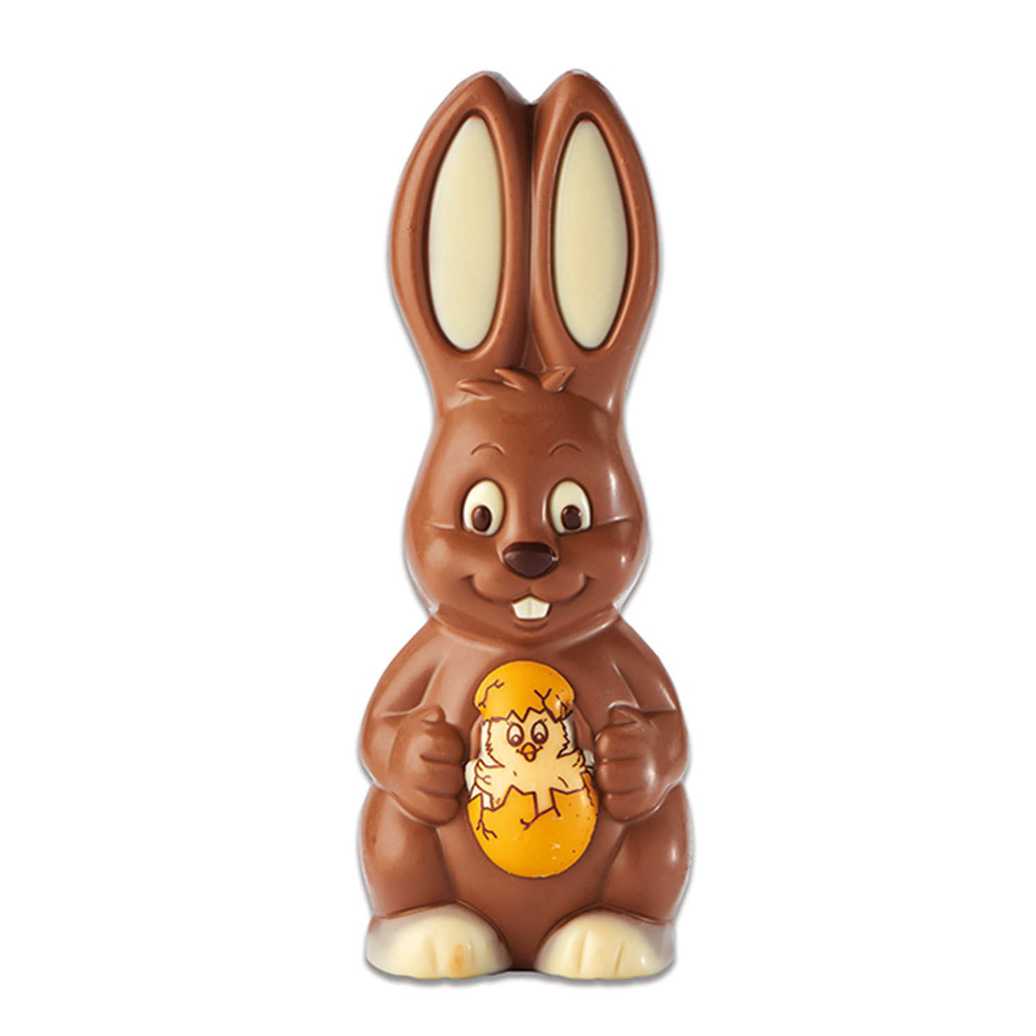 Rabbit with his milk chocolate chick - BienManger.com Chocolats