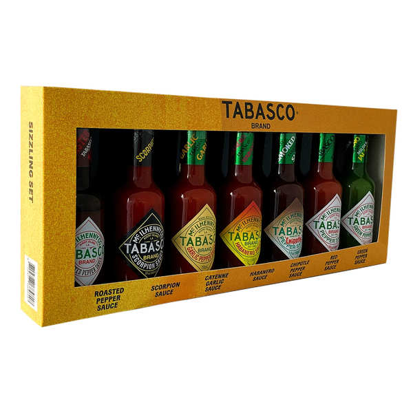 Tabasco Sizzling Set - 7 flavors x 150ml - Mc Ilhenny - Tabasco brand
