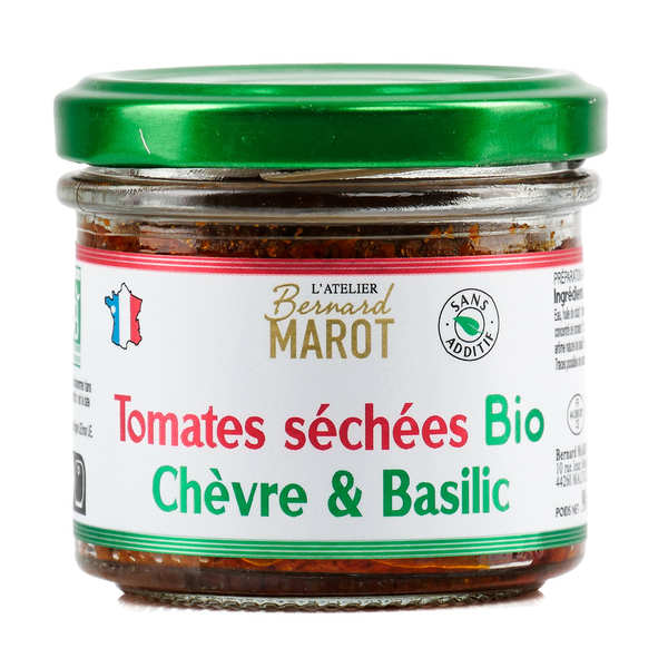 Tomates séchées au chèvre et basilic bio à tartiner - Pot de 90g