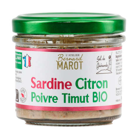 Sardine with lemon and Timut pepper organic spread - Bernard Marot