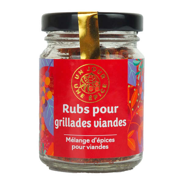 Rubs pour grillades de viande - Mélange d'épices pour marinade sèche - Pot de 38g