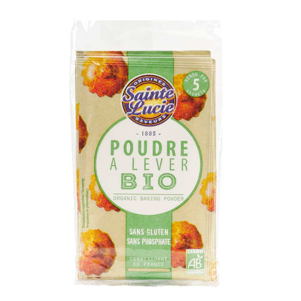 Organic baking powder - Pack of 5x10g - Sainte Lucie