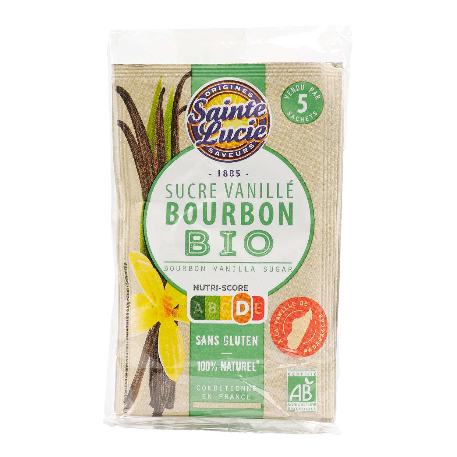 Sucre vanillé Bourbon bio - Sainte Lucie