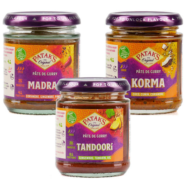 Assortment of 3 Patak's Indian sauces - Patak's