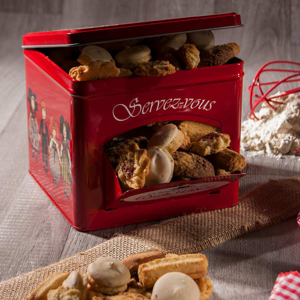 Assortment of Alsatian cookies in Hansi dispenser box - Fortwenger