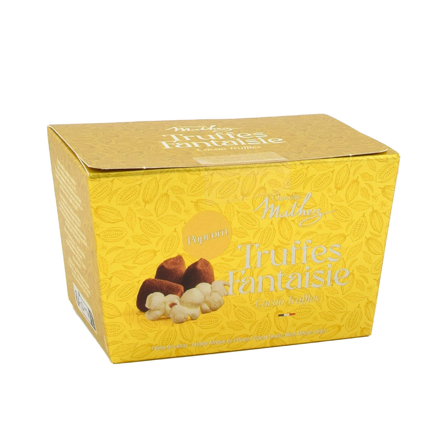 Truffes fantaisie aux éclats de popcorn en ballotin - Chocolat Mathez
