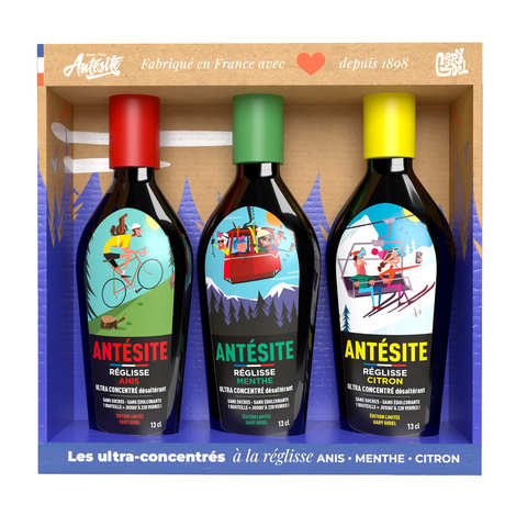 Antésite - Coffret Gary Godel de 3 ultra-concentrés à la réglisse Anis, Menthe et Citron - Antésite