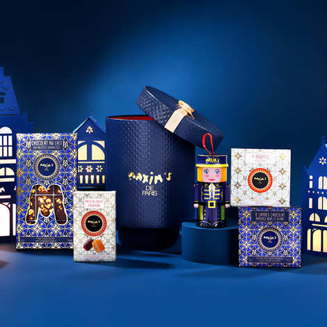 Maxim's de Paris Bonjour Paris セット Amazon.com: Maxim's de Paris 美食牛奶和黑巧克力糖果分類22 顆