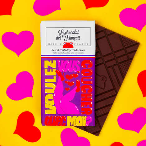 Le Chocolat des Français - Tablette chocolat noir 71% et éclats de fèves de cacao bio - Voulez-vous ?