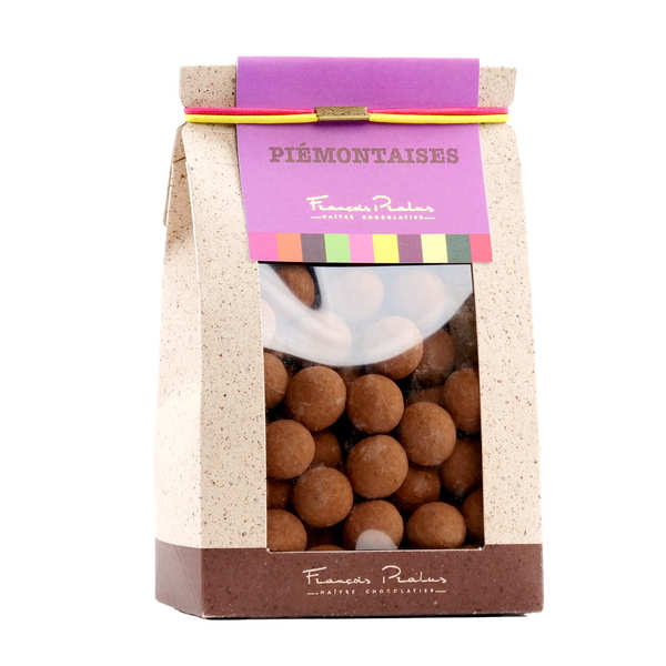 Noisettes enrobées de chocolat - Piémontaises Pralus - Etui de 250g