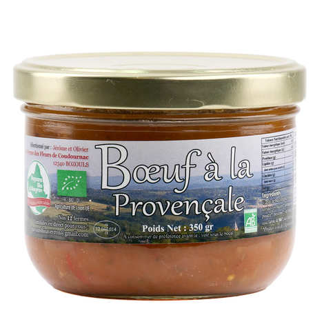 Paysans Bio d'Aveyron - Bœuf à la Provençale bio - Plat cuisiné fermier de l'Aveyron