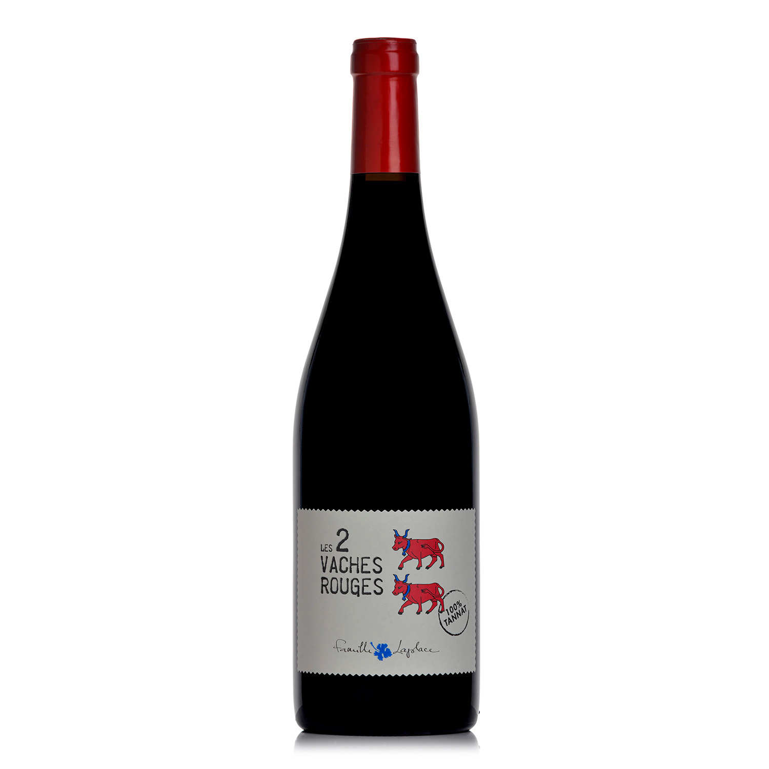 Les 2 vaches rouges - Vin de France rouge 100% Tannat - Famille Laplace