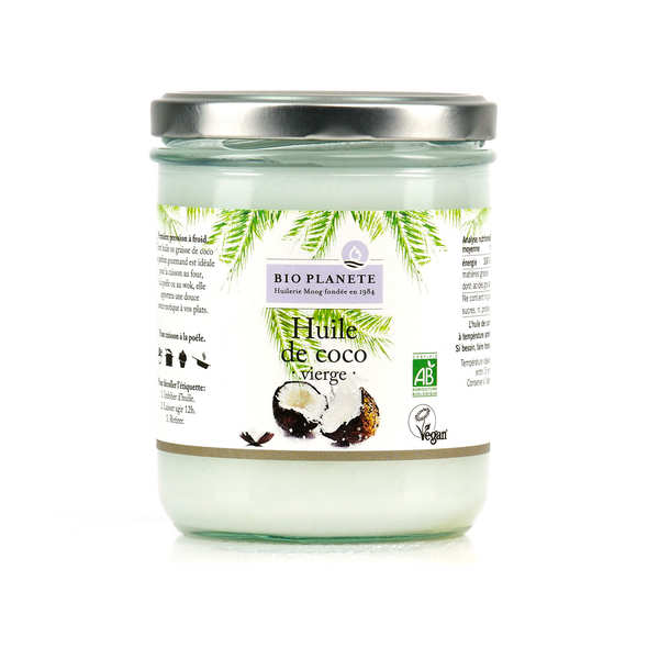 Huile de coco vierge bio et Fair Trade - Bocal de 400ml