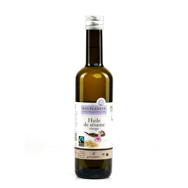 Huile de sésame vierge équitable Bio - Bouteille de 50cl