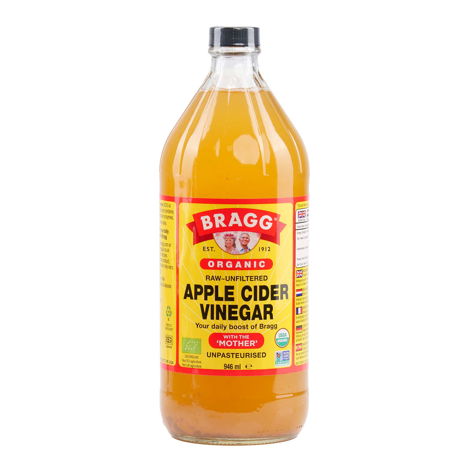 Vinaigre de cidre bio Bragg non filtré avec la mère 946ml Bragg — free download