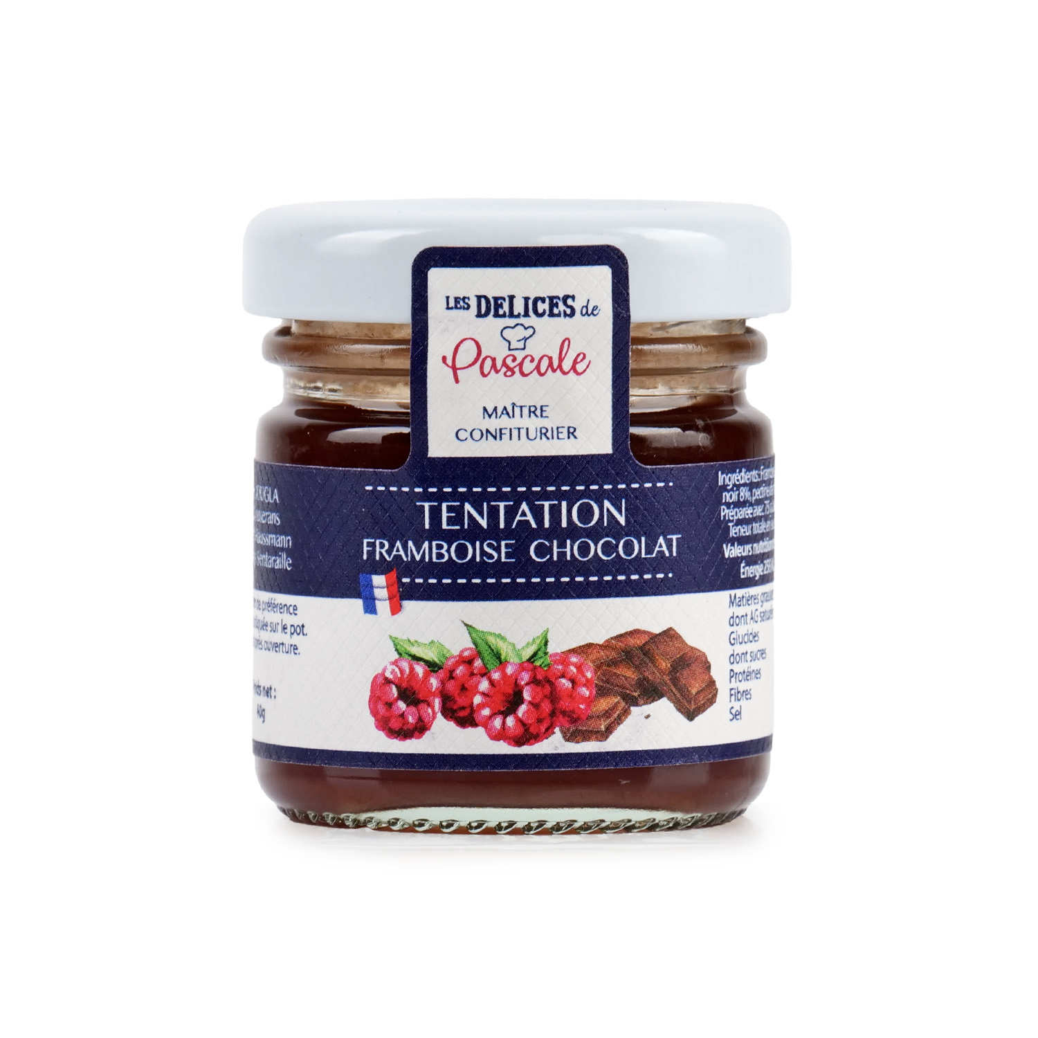 Mini raspberry chocolate tempting jam - Les Délices de Pascale