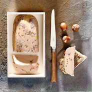 L’éclat - Foie gras de canard mi-cuit aux noisettes torréfiées