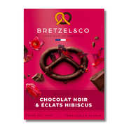 Bretzels chocolat noir - Eclats d'hibiscus