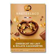 Bretzels chocolat au lait - Eclats de cacahuètes