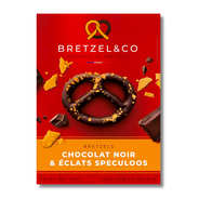 Bretzels chocolat noir - Eclats de spéculoos