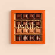 Coffret Elégance - 4 barres de chocolat frais praliné et ganache Pariès