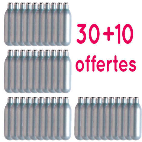 Lot de 30 Cartouches pour siphons Mastrad + 10 offertes - Pour chantilly -  Mastrad & Compagnies