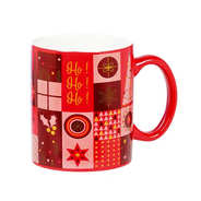 Mug céramique - Mosaïque festive rouge