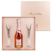 Champagne Deutz Cuvée Amour Rosé en coffret 2 flûtes