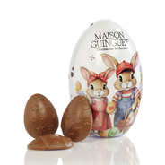 Œuf métal de Rose et Gustave garni de chocolats de Pâques