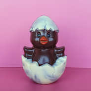 Poussin coquille en chocolat noir