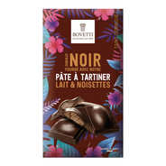 Tablette chocolat noir Bio fourré à la pâte à tartiner lait & noisettes