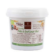 Pâte à tartiner Bio noisettes chocolat au lait sans huile de palme - Seau de 1kg