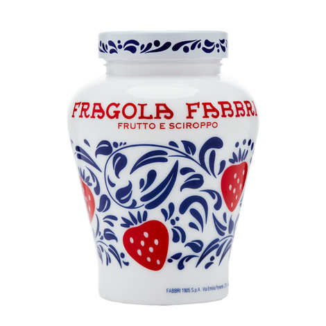 Fragola Fabbri - Strawberries in syrup, opaline jar - Fabbri