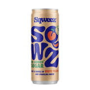 Boisson pétillante Sqweez Pêche blanche sans sucres ajoutés et 100% naturelle