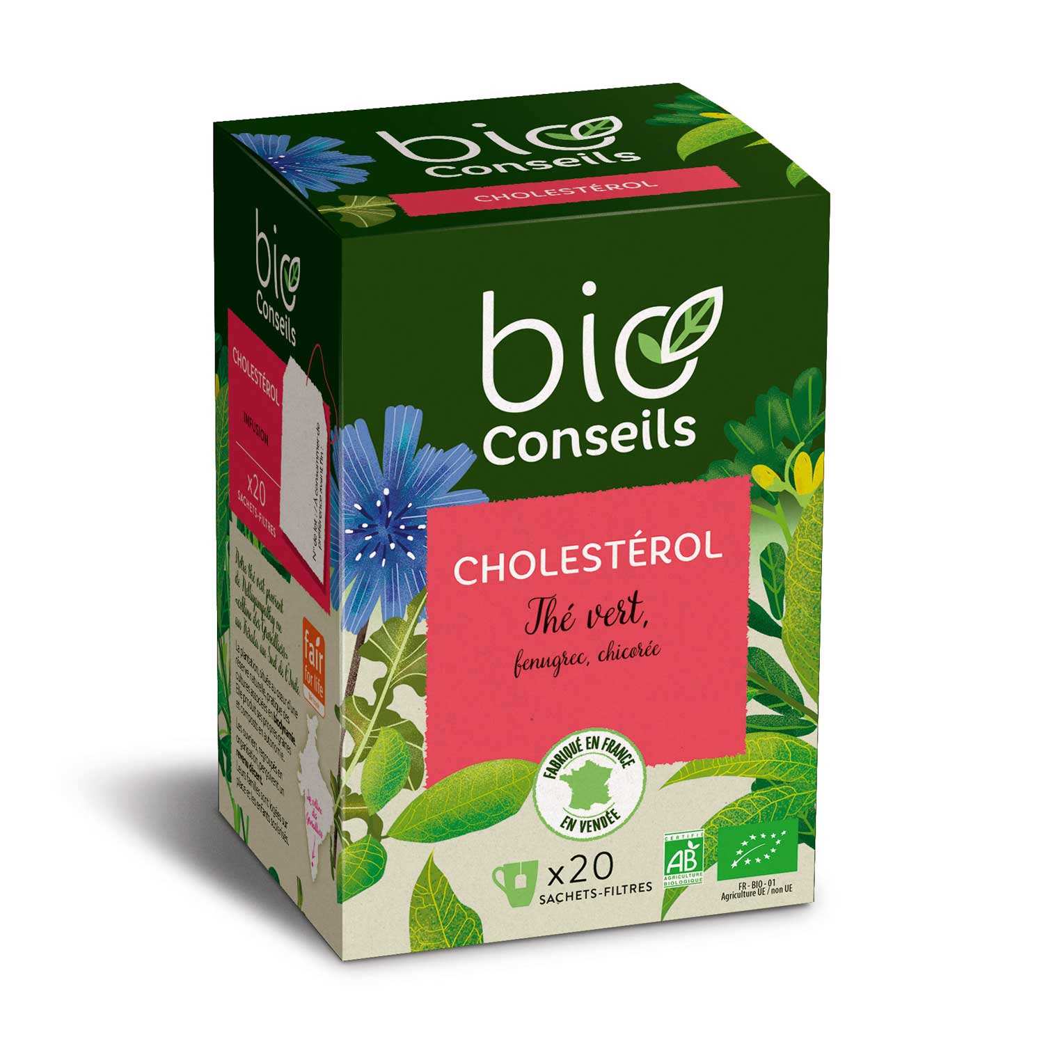 Organic Infusion "Cholesterol", Fenugreek, Green Tea and Chicory Bio