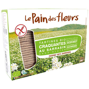 Le Pain Des Fleurs - Crunchy Organic Toast with Cocoa and Tiger Nut by Ki,  1 pack of 18,5 grams - iafstore.com