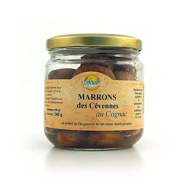 Marrons au cognac bio - bocal 240g