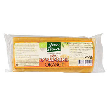 Organic almond paste with orange peel Organic almond paste with orange peel