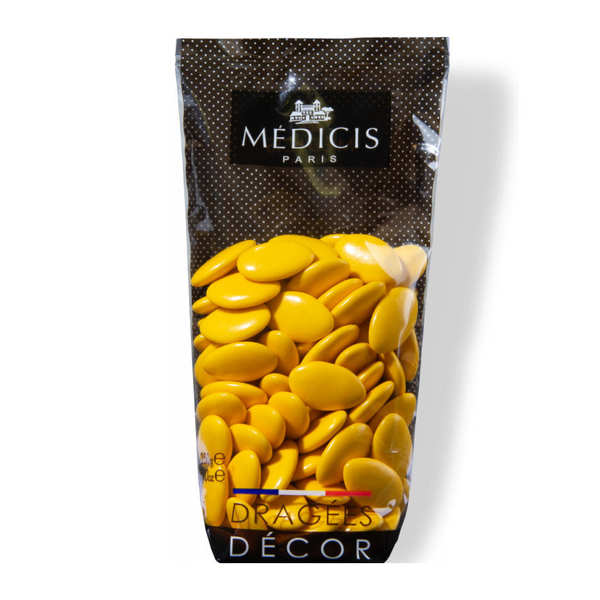 Yellow Dark Chocolate DragÃ©es - 70% cocoa - DragÃ©es MÃ©dicis