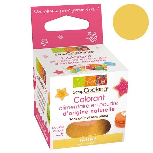 Colorant alimentaire origine naturelle - jaune - ScrapCooking ®