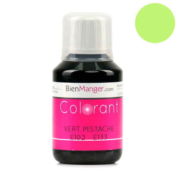 Colorant alimentaire vert pistache E102, E133 - Liquide - BienManger Arômes  & Colorants