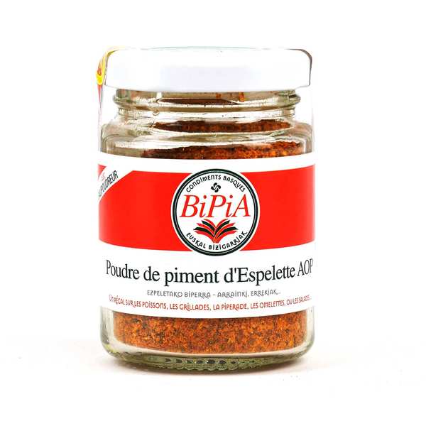 Piment d'Espelette AOP en poudre (suhara) - Pot 40g